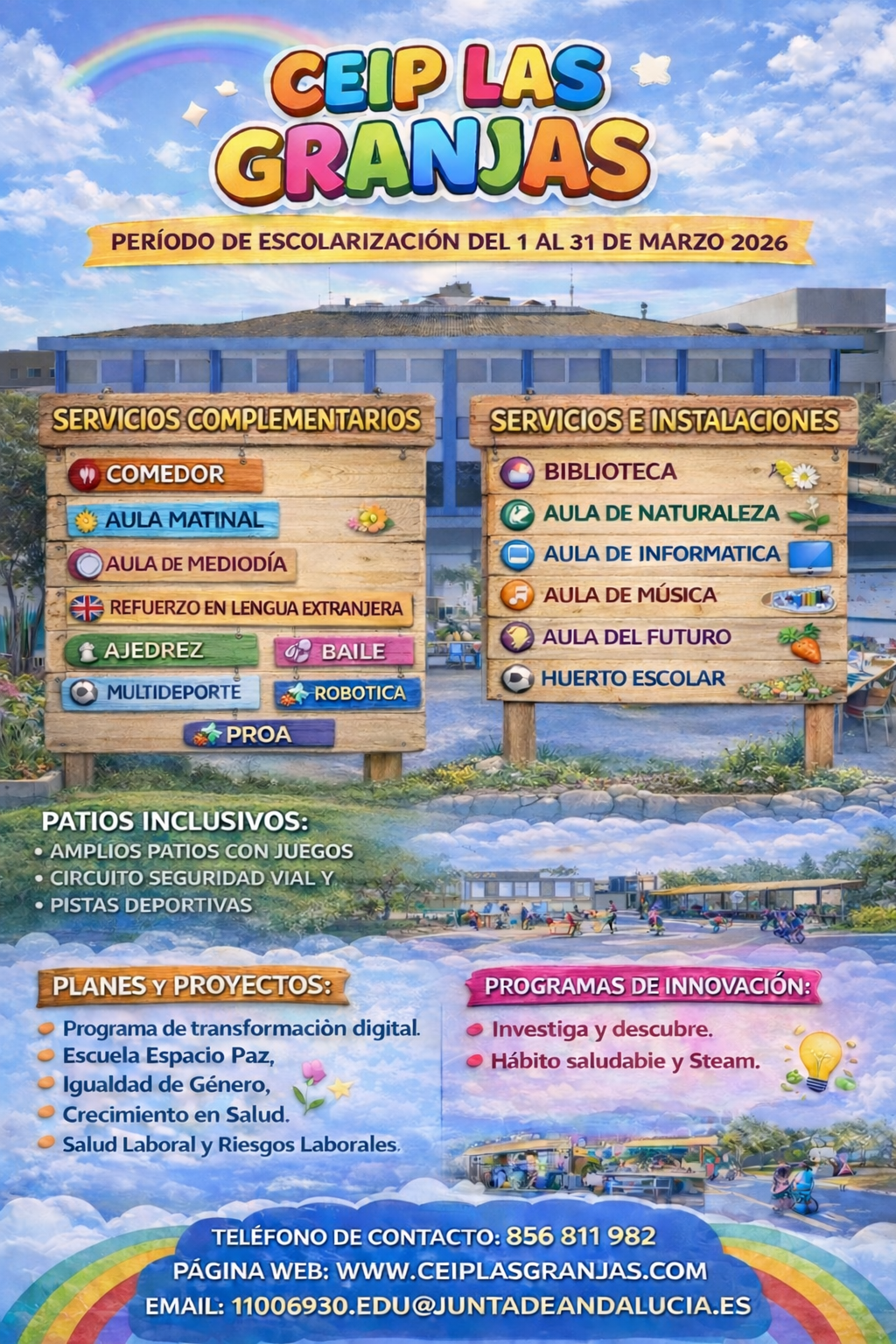 cartel nuevo escolarización